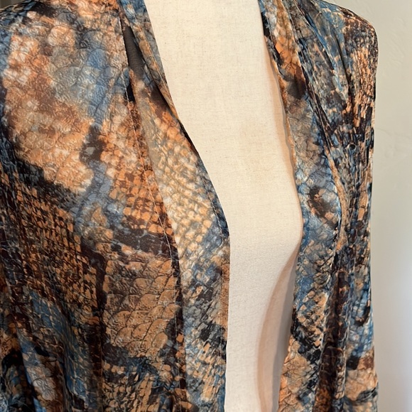 Multi color chiffon smock/ cover up - Picture 2 of 5